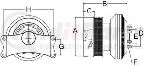 79A7201 by HORTON - CLUTCH*DMA SE 21*REMAN,HDEP,173.0,10-PK,20.7 PLT,65.2 STUDS