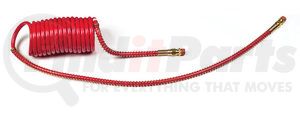 81001540R by GROTE - Coiled Air Hose 15 Foot With 12 and 40 in. Leads Red