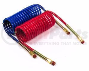 81-0020 by GROTE - Coiled Air Hose Set 12 Foot With 20 in. Leads Blue/Red