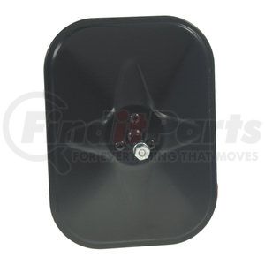 12072 by GROTE - Mirror - Rolled-Rim, Black, with Ball Swivel