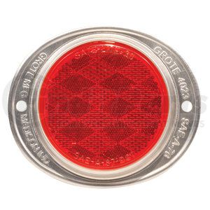 40232-3 by GROTE - Aluminum Two-Hole Mounting Reflectors - Red, Multi Pack