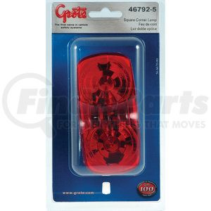 46792-5 by GROTE - Two-Bulb Square-Corner Clearance / Marker Light - Duramold