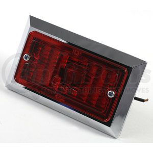 47052 by GROTE - Chrome Plated Rectangular Clearance / Marker Light - Red