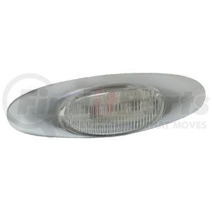 47982 by GROTE - MicroNova® LED Clearance / Marker Light - Red, with Clear Lens & Chrome Bezel