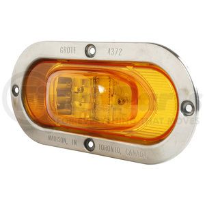 54263 by GROTE - SuperNova® Oval LED Side Turn Marker Light - Stainless Steel Theft-Resistant Flange