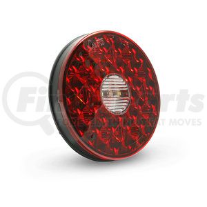 55162 by GROTE - 4" Round LED Stop / Tail / Turn Light with Integrated Backup - Integrated 4-Pin Hard Shell Termination