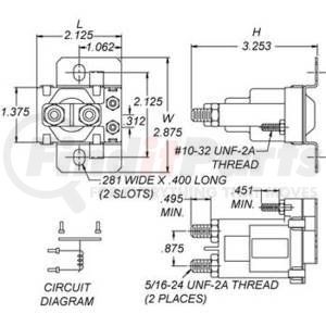 240-01025 by J&N - Solenoid 12V, 4 Terminals, Continuous