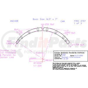 FT4707D by FEDERAL MOGUL-ABEX - HD Strip Lining Set