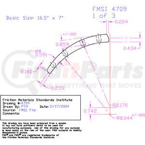 FT4709D by FEDERAL MOGUL-ABEX - HD Strip Lining Set