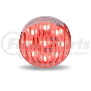 TLED-2TR by TRUX - 2" Clear Red Ribbed LED Marker Light