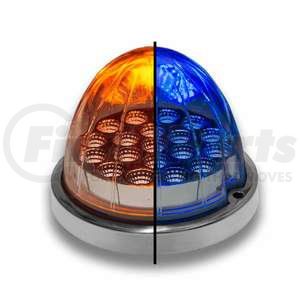 TLED-WXAB by TRUX - Dual Revolution Amber Turn Signal & Marker to Blue Auxiliary Watermelon LED Light with Reflector Cup & Locking Ring