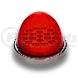 TLED-WR by TRUX - Red Turn Signal & Marker Watermelon LED Light with Reflector Cup & Locking Ring