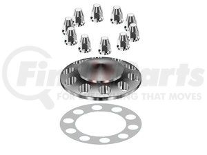 40000 by AMERICAN CHROME - Abs Front Axle Cover Kit W/non-removable Cap