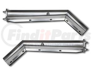 647S-SL by ROADMASTER -  Stainless steel spring-loaded mud flap hanger, taper style, 45 degree angled (one pair) 2.5