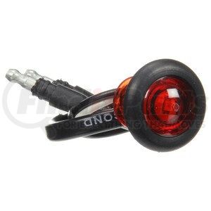 33050R by TRUCK-LITE - LED Clearance/Marker Light - 33® Series, LED, Grommet Mount, Kit, Black Mount, Hardwired / .180 Bullet, 1 Diode, 12V, Red