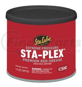 SL3191 by CRC IND - Sta-Plex™ Extreme Pressure Premium Red Grease, 14 Wt Oz