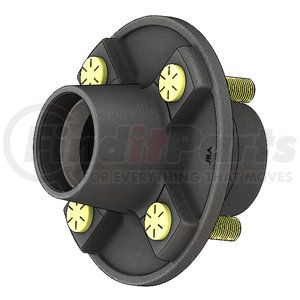 ID-88440-5 by POWER10PARTS - 88440-5,Idler Hub,4.0"Bc,Races 44610/44610,4 Bolts,2500 Lbs,Painted Black,Dacromet Yellow Zinc Studs. 504/Crate