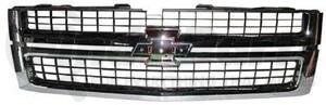 GM1200608 by GMC - GRILLE; BLACK; 07-10 SILVERADO 2500/3500 ; W/CHROME FRAME