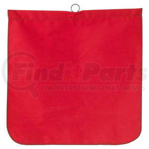 3865 by JJ KELLER - Warning Flag - Solid Poly/Cotton Twill - Solid Poly/Cotton Twill, Red, with Wire Rod