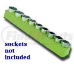 1285 by MECHANIC'S TIME SAVERS - 1/2" Drive Magnetic Green Socket Holder   10-19mm