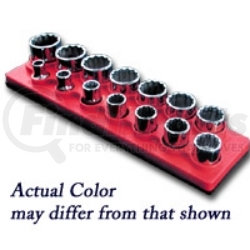 5011 by MECHANIC'S TIME SAVERS - 1/2" Dr 14-Hole Magnetic Socket Organizer, Std Red, Socket Organizer