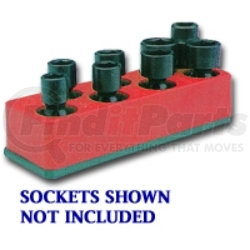 887 by MECHANIC'S TIME SAVERS - 3/8 in. Drive Universal Rocket Red 8 Hole Impact Socket Holder 