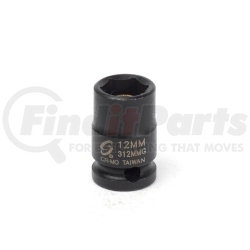 312MMG by SUNEX TOOLS - 3/8 DR 12MM MAG IMP SOCKET