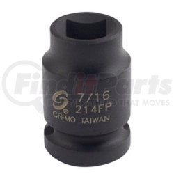 214FP by SUNEX TOOLS - 1/2" Drive, Female Pipe Plug Socket, 7/16"