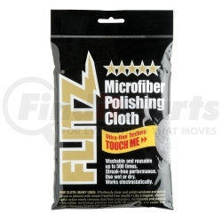 MC 200 by FLITZ - Microfiber Polishing Cloth 16" x 16" Grey - Single