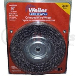 36003 by WEILER - Bench Grinder Wire Wheel, 6" Diameter, Coarse Crimped Wire, Medium Face, 5/8" to 1/2" Arbor