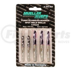 244 805 by MUELLER KUEPS - Spot Welding Drill Bits, 5-Pack