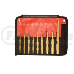 61367 by MAYHEW TOOLS - 9 Pc. Brass  Roll Pin Punch Set