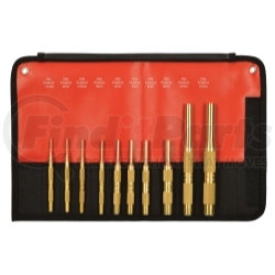 61387 by MAYHEW TOOLS - 10 Piece Brass Pin Punch Set, Metric