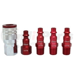 S-305MKIT by MILTON INDUSTRIES - ColorFit by Milton Coupler & Plug Kit - (M-Style, Red) - 1/4" NPT, (5-Piece)