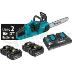 XCU03PT1 by MAKITA - Makita XCU03PT1 36V (18V LXT&#174 X2) 14" Cordless Chain Saw Kit W/ 4 5.0Ah Batteries