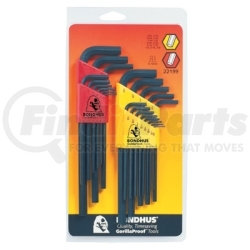 22199 by BONDHUS CORP. - Bondhus 22199 Inch/Metric Hex L-wrench Double Pack - 12199 & 12137