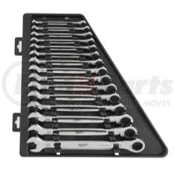 48-22-9516 by MILWAUKEE - 15 Piece Ratcheting Combination Wrench Set Metric