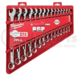 48-22-9415 by MILWAUKEE - 15 Piece Combination Wrench Set - SAE