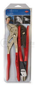 9K 00 80 117 US by KNIPEX - 3 Pc. 10" Pliers Set - Cobra Water Pump Pliers, Pliers Wrench & High Leverage Diagonal Cutter