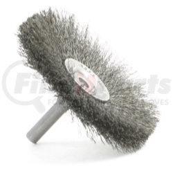 BMF-03.014 by BRUSH RESEARCH - 3" Mandrel Mounted Flare Wire Brush, .014