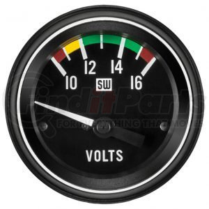 284H by STEWART WARNER - Voltmeter Gauge - Heavy Duty, Electrical, 2-1/16 in. Diameter