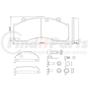 MPBD1527HD by HALDEX - Air Disc Brake Pad