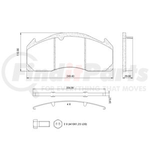 MPBD1560XT by HALDEX - Air Disc Brake Pad