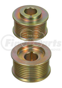 208-01003 by J&N - Pulley, 8-Grooves, 0.87" / 22.2mm ID, 2.54" / 64.4mm OD