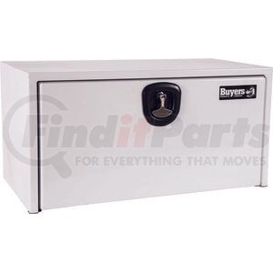 1732400 by BUYERS PRODUCTS - 18x18x24 Inch White Steel Underbody Truck Box With 3-Point Latch