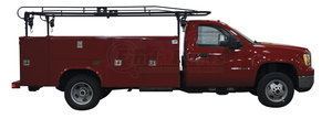 1501210 by BUYERS PRODUCTS - Black Long Utility Body Ladder Rack