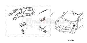 08V03-SZT-100 by HONDA - Mirror, Interior Attachment Kit - Honda (08V03-SZT-100)