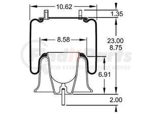 W013778536 by FIRESTONE - AIR SPRING-AIR BAG/PISTON AY.ALUM PISTON