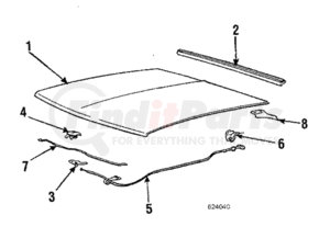 MB020708 by MITSUBISHI - REPAIR KIT HOOD HINGE RH