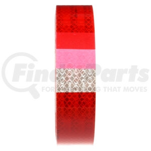 373 by TRUCK-LITE - Signal-Stat, Red/White Reflective Tape, 2 in. x 150 Ft., Bulk